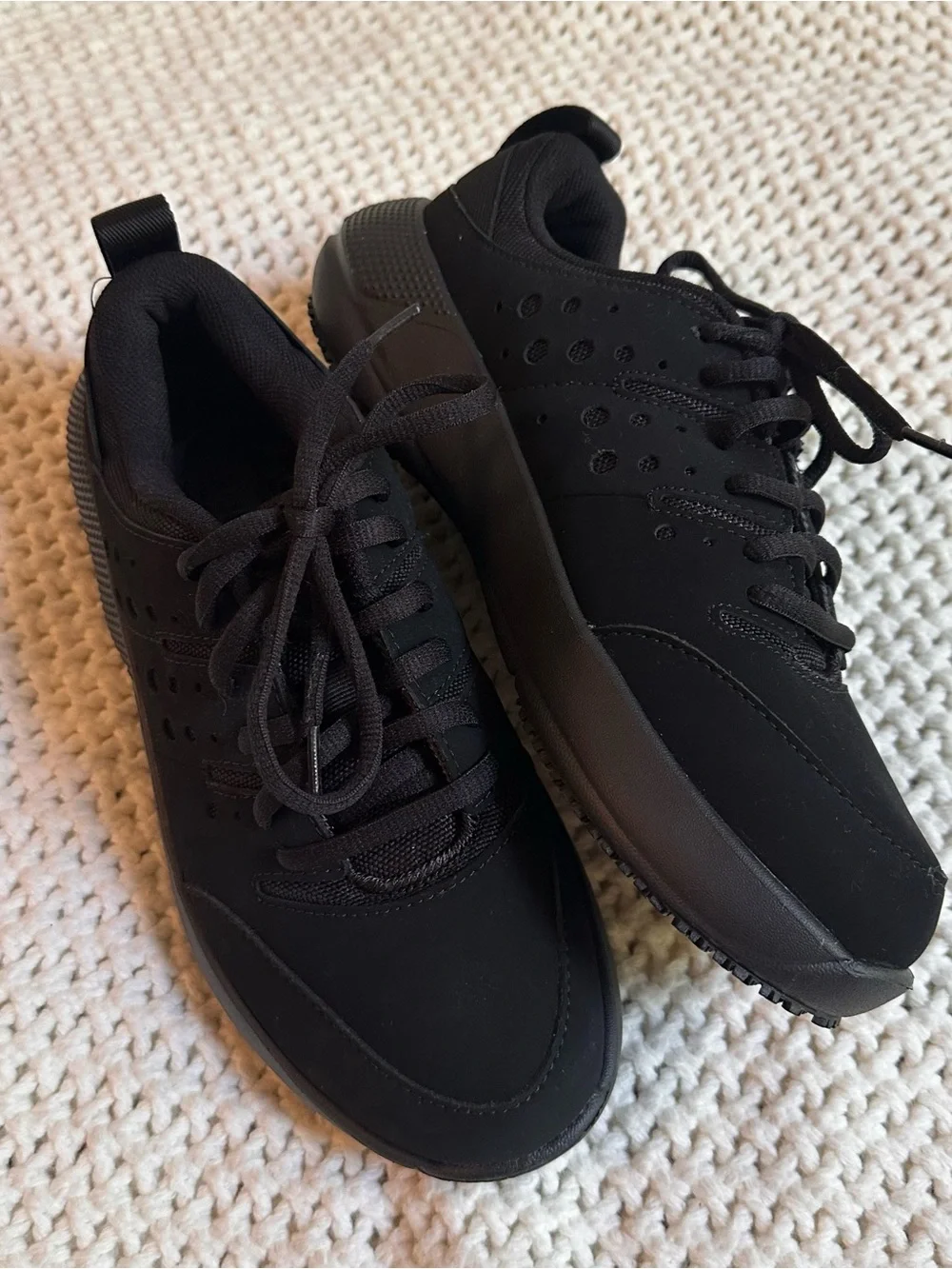 Crocs Women's On the Clock Work Sneaker Triple Black 7.5 athletic shoes non slip